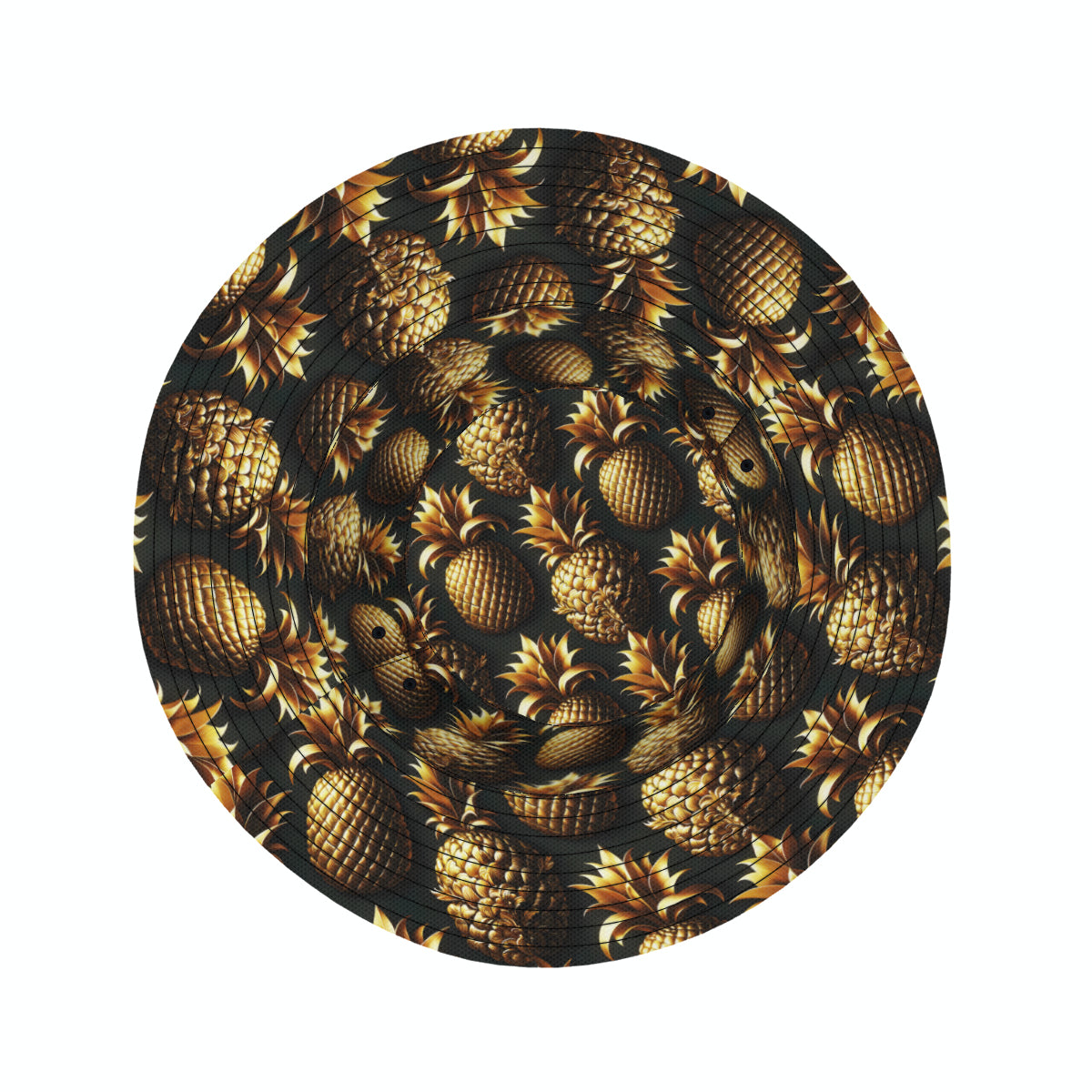 Golden Pineapple Double-Sided Unisex Polyester Bucket Hat
