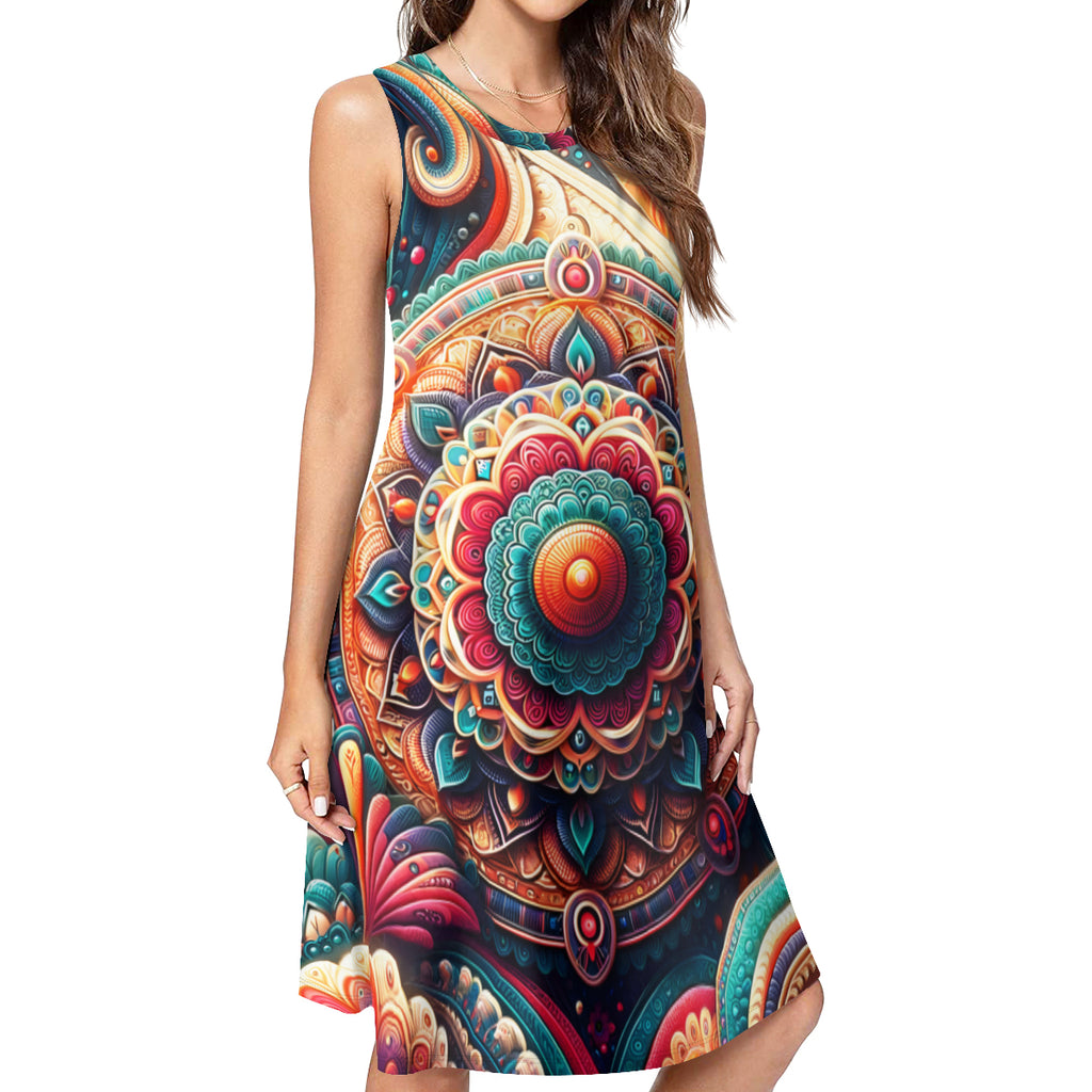 Abstract Women's Casual Dress | Polyester