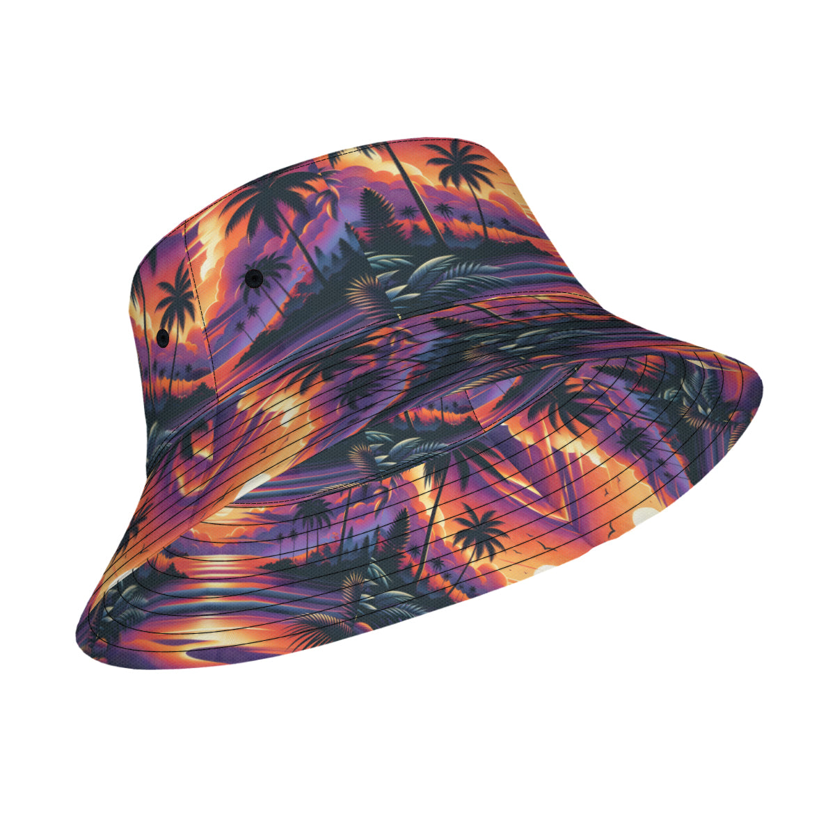 Sunset Double-Sided Unisex Polyester Bucket Hat