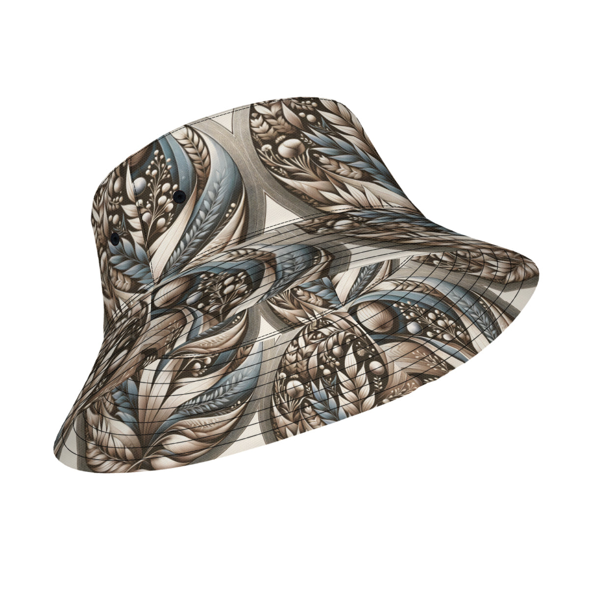 Abstract Floral Double-Sided Unisex Polyester Bucket Hat