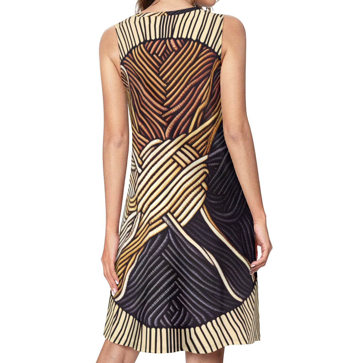 Interwoven Thread Design Women Casual Dress