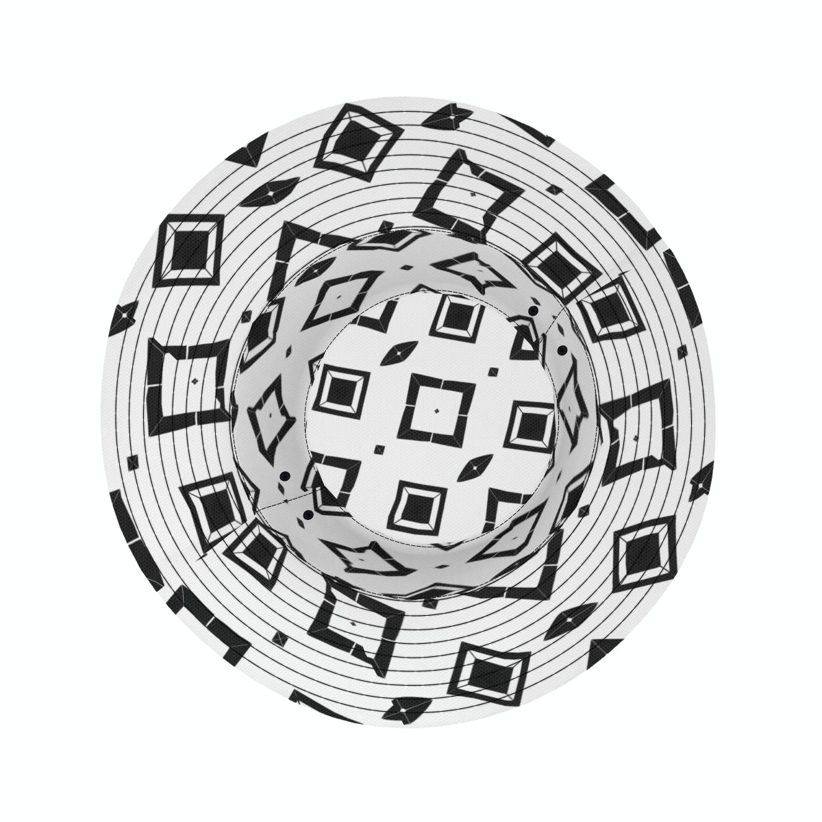 Black And White Double-Sided Unisex Polyester Bucket Hat