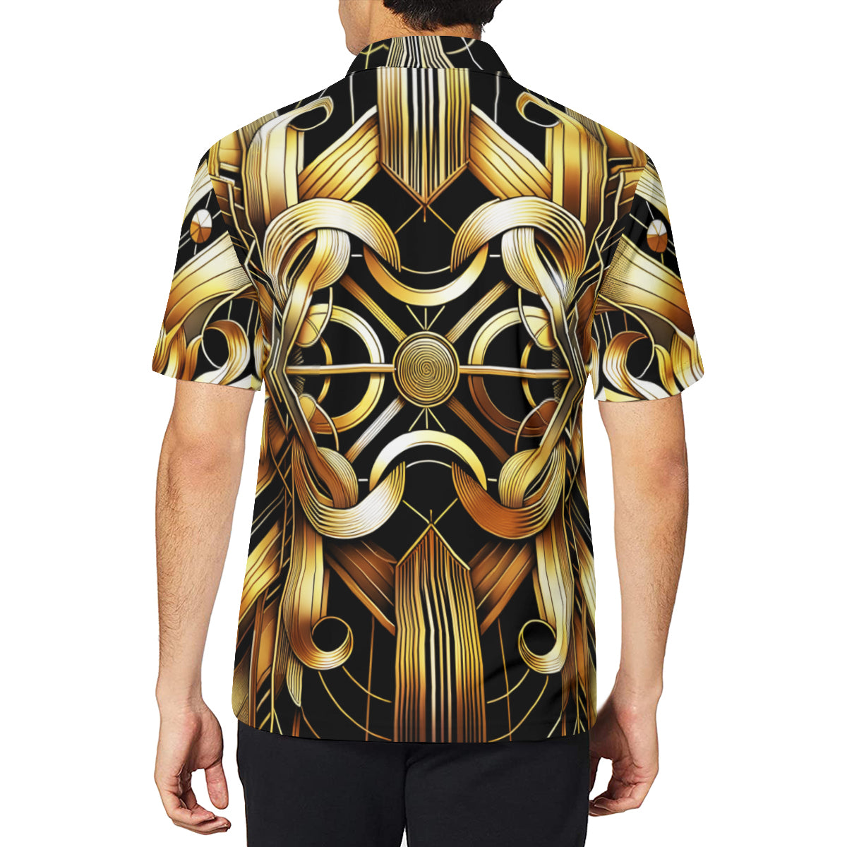 Abstract Men's Premium European Size POLO Shirt | 95% Polyester+5% Spandex