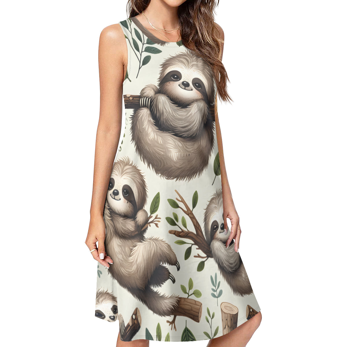 Sloth Women's Casual Dress | Polyester