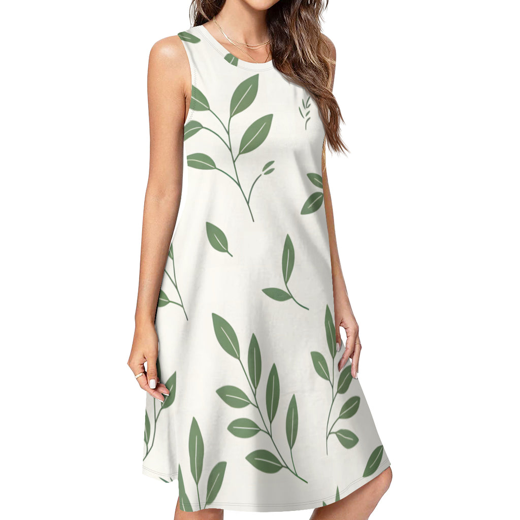 Minimalistic Floral Women's Casual Dress | Polyester