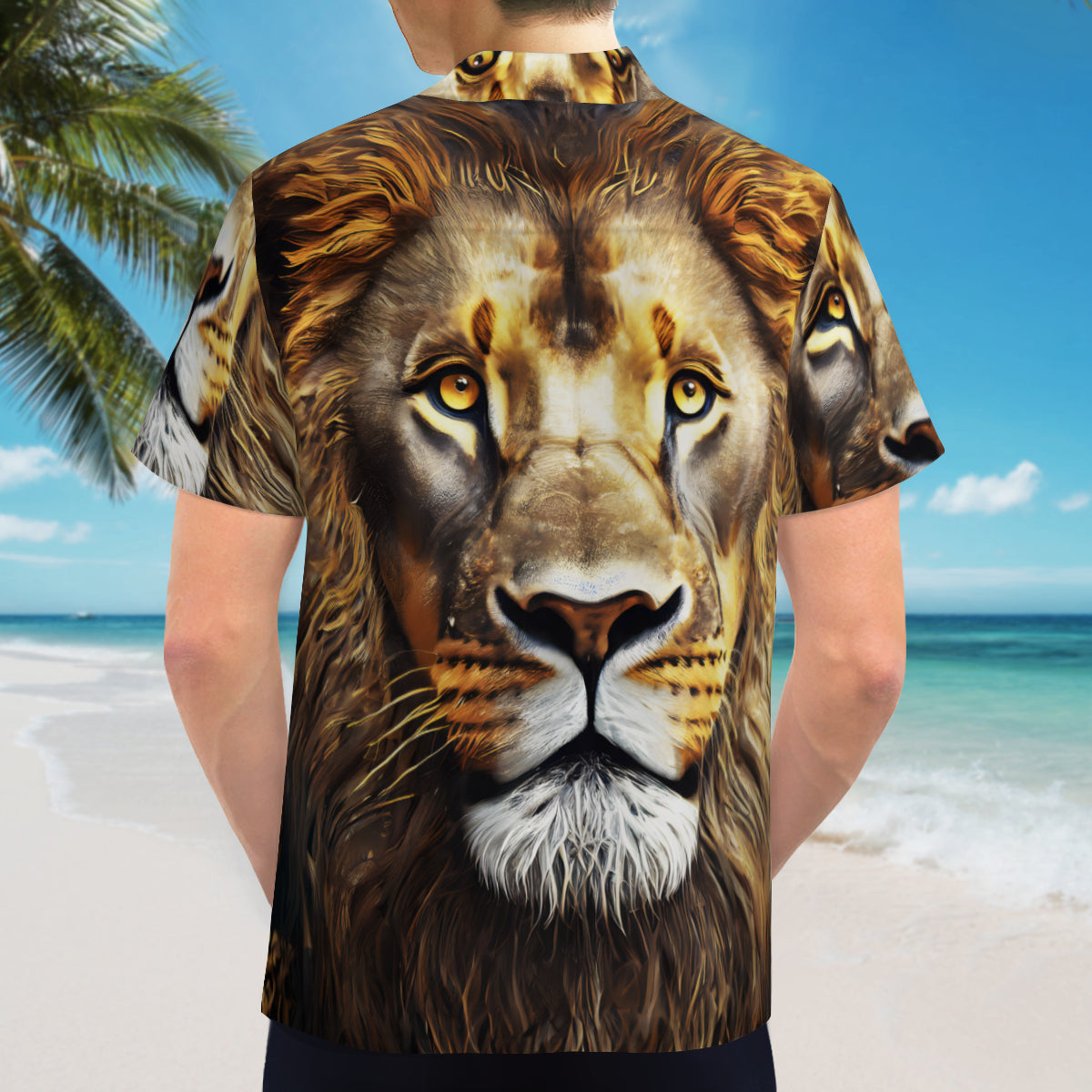 Lion Short Sleeves Men's Shirt