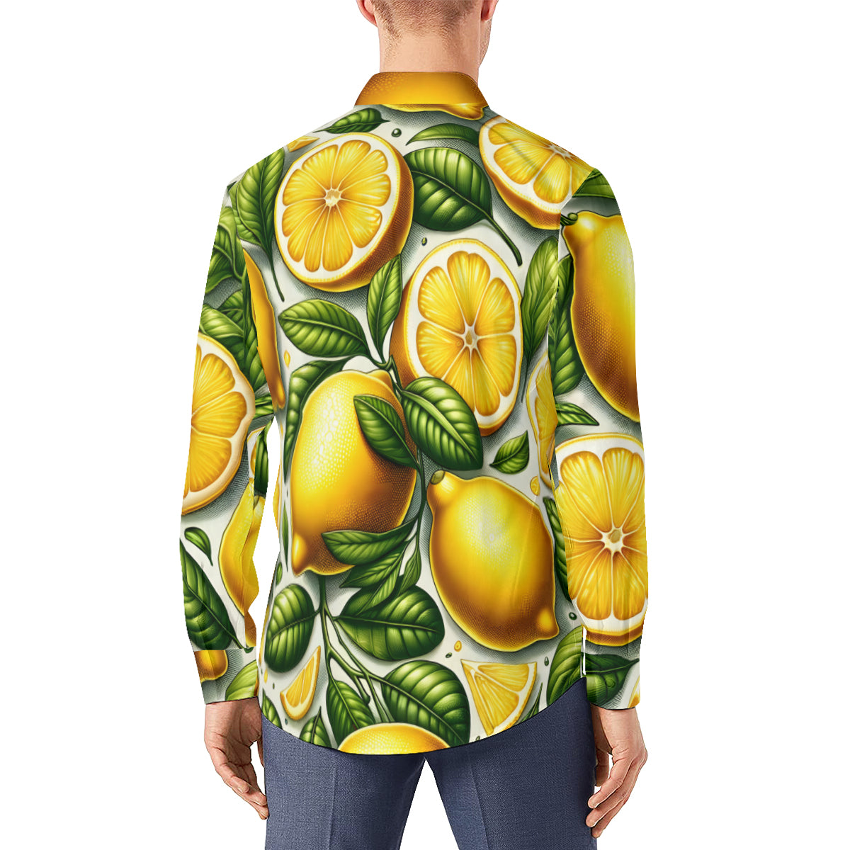 Lemon Men's Classic Long-Sleeved Shirt | Polyester