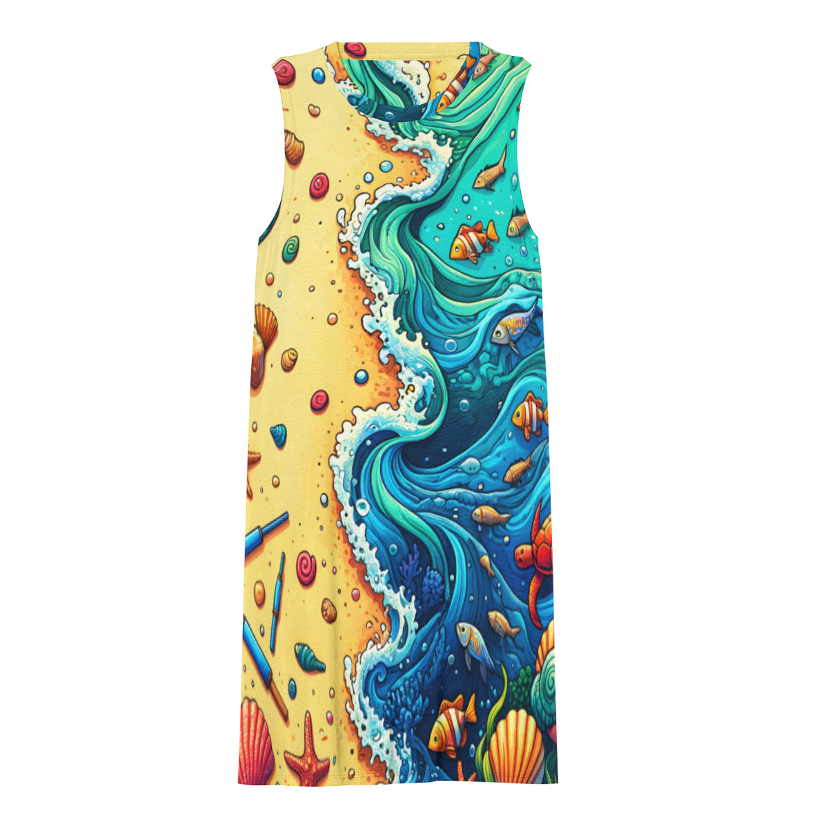 Ocean Waves Women's Casual Dress | Polyester