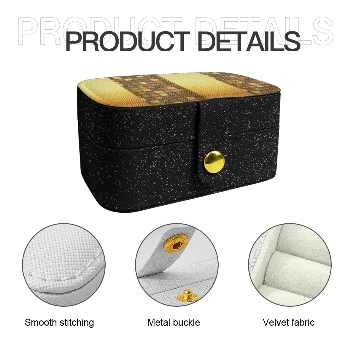 Golden Style Personalized Portable Jewelry Box