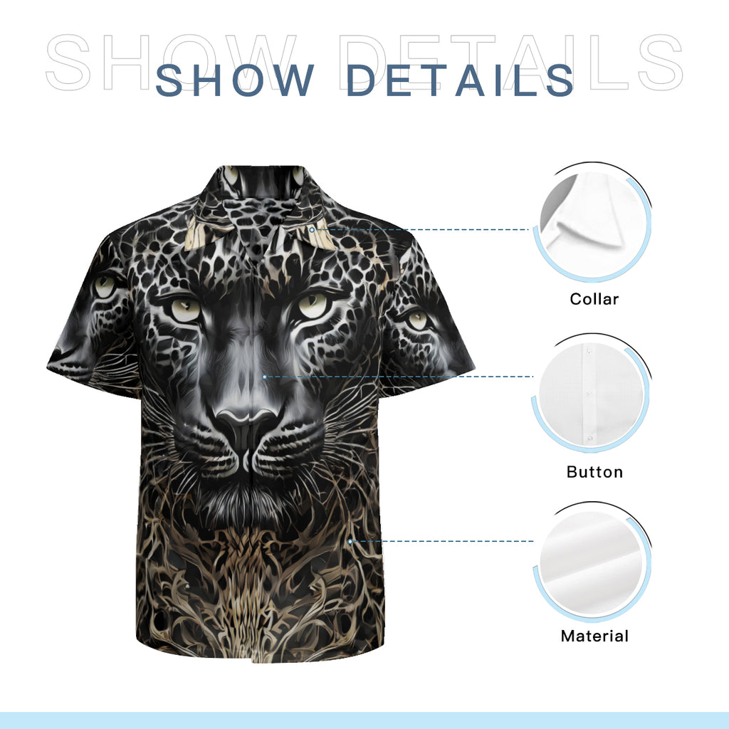Leopard Short Sleeves Men's Shirt