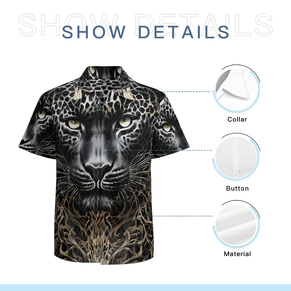 Leopard Short Sleeves Men's Shirt
