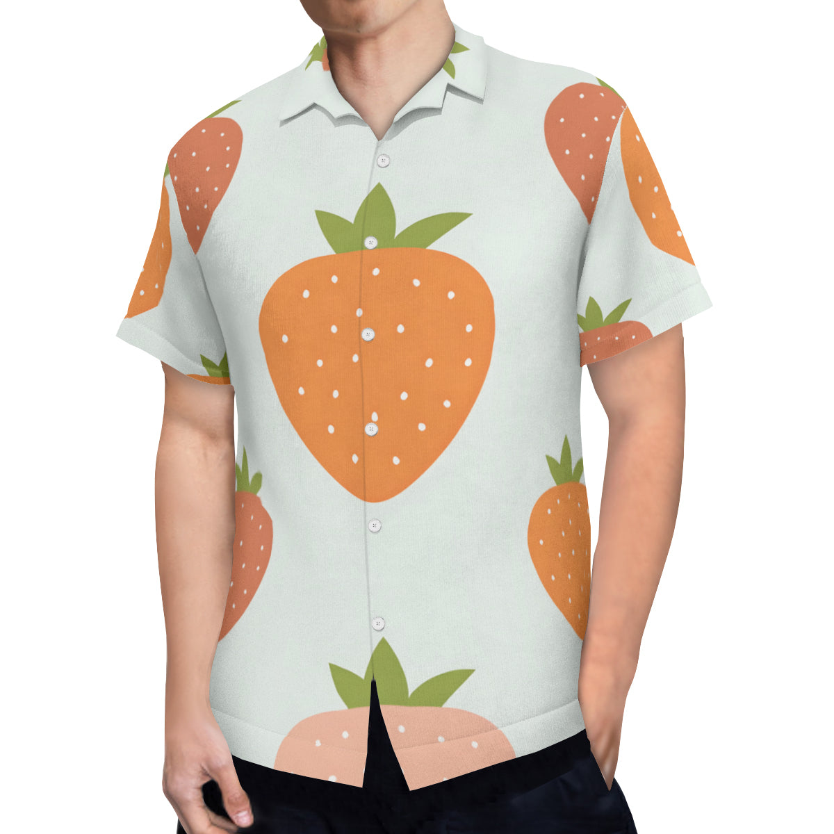 Strawberries Short Sleeves Men's Shirt