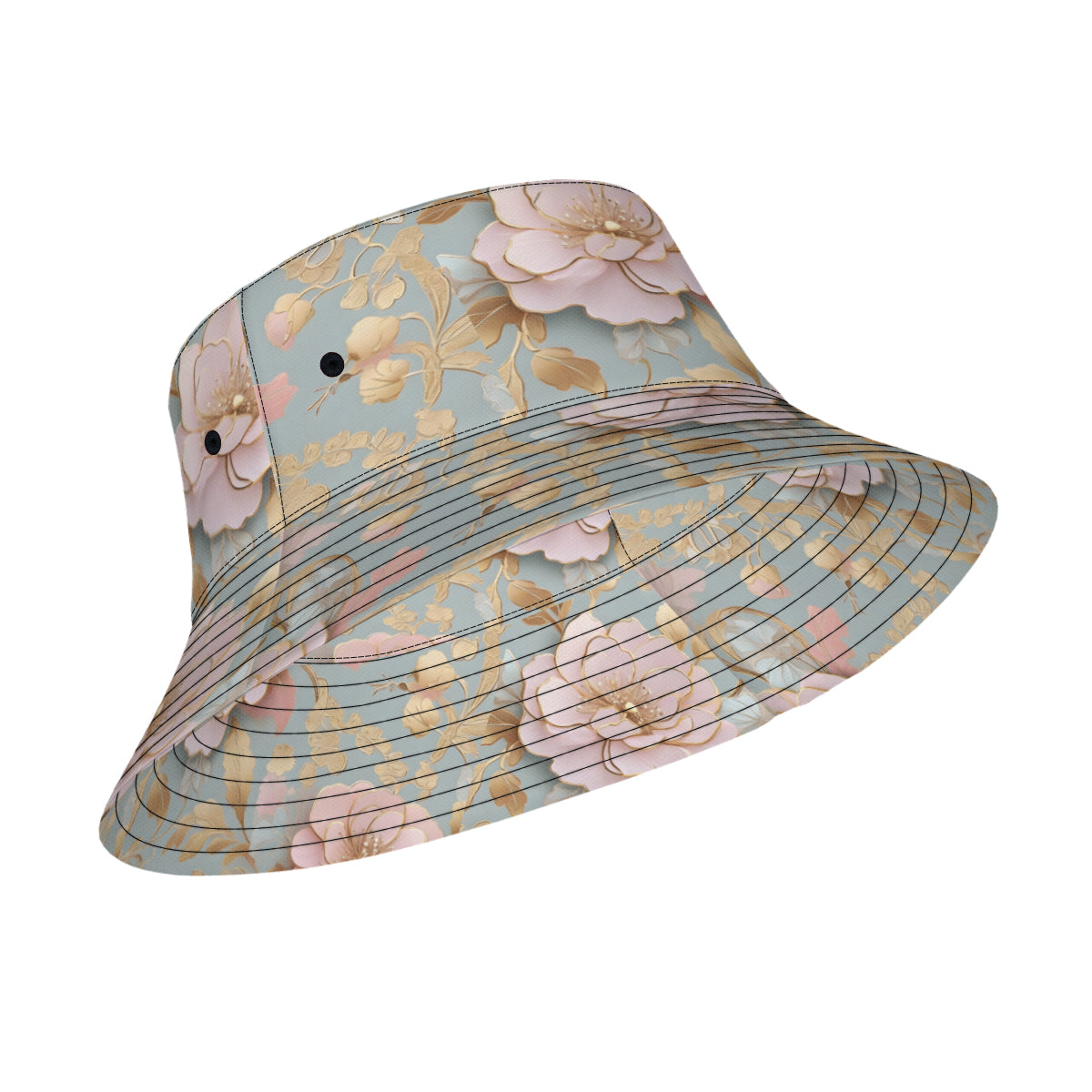 Floral Double-Sided Unisex Polyester Bucket Hat