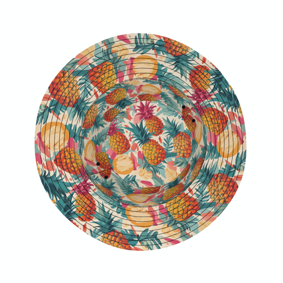 Pineapple Double-Sided Unisex Polyester Bucket Hat
