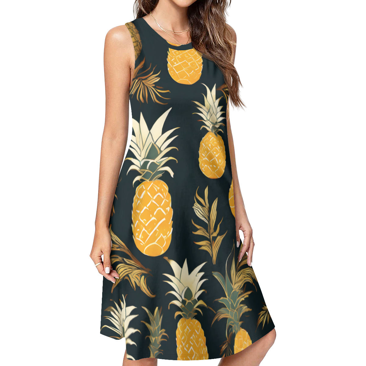 Pineapple Women's Casual Dress | Polyester
