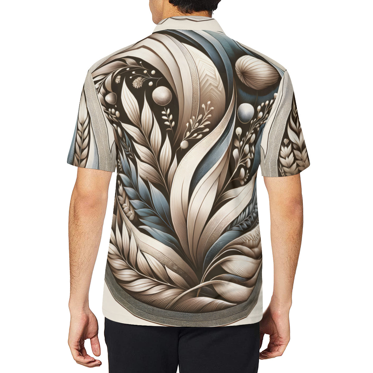 Abstract Men's Premium European Size POLO Shirt | 95% Polyester+5% Spandex