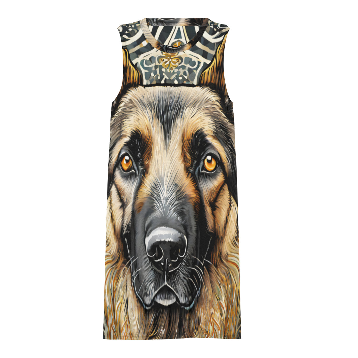 German Shepherd Women's Casual Dress | Polyester
