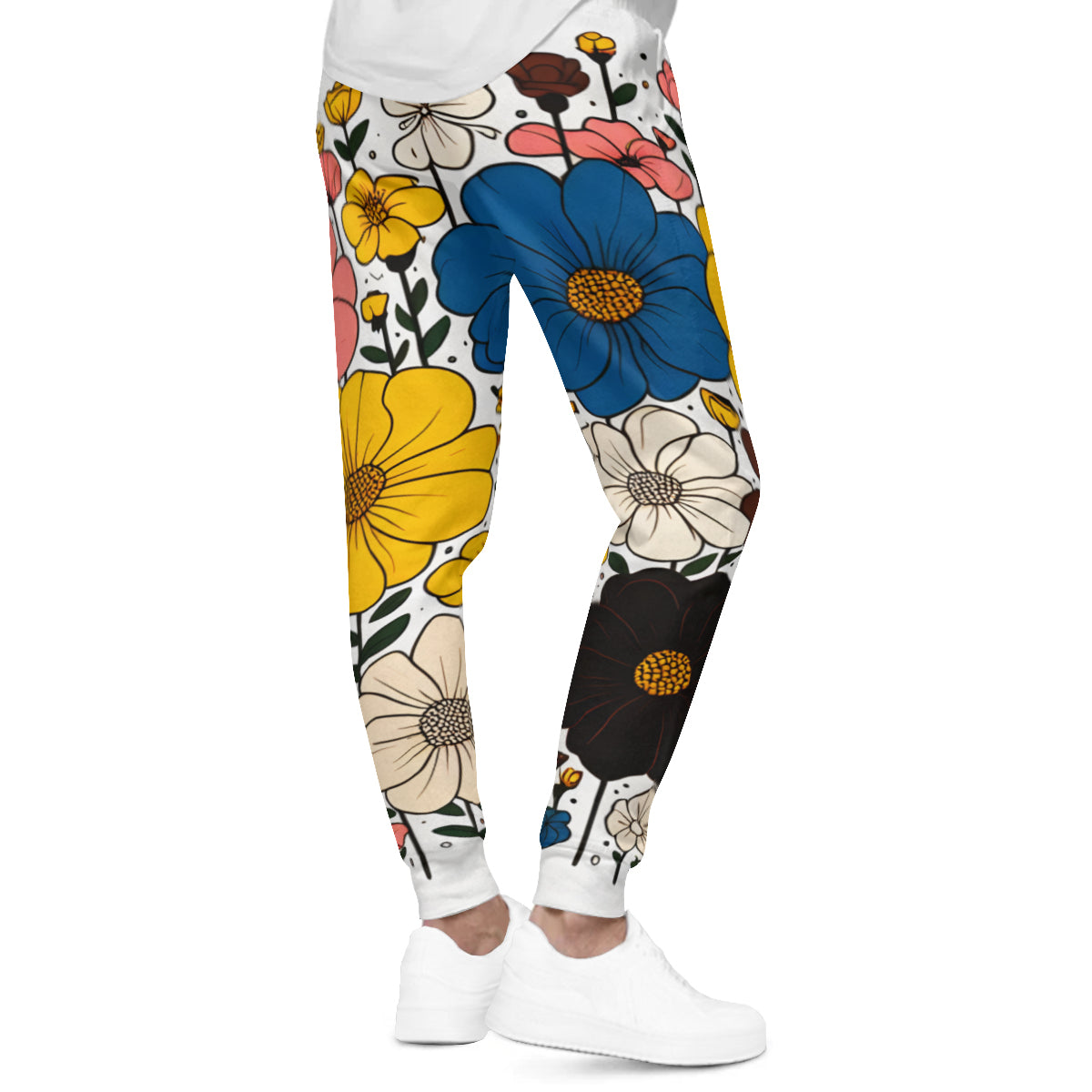 Floral Men's Adult Hoodie Set (Double-Layer Hood) | Health Fabric