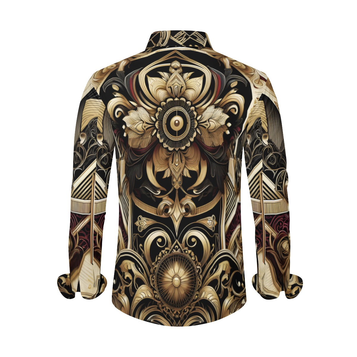 Abstract Luxury Long Sleeves Men's Shirt