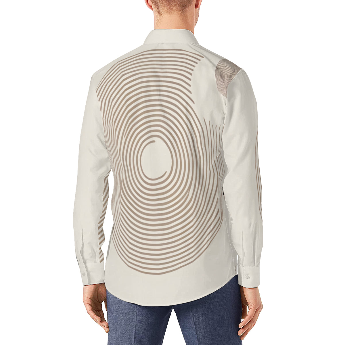 Abstract Stripes Long Sleeves Men's Shirt