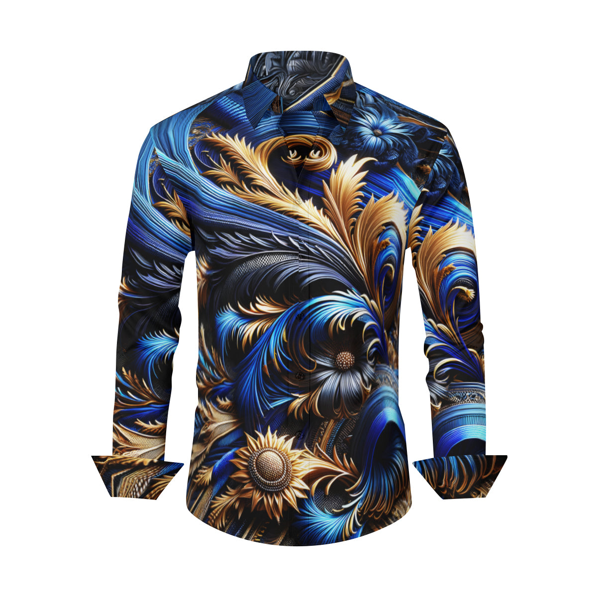 Royal Blue Long Sleeves Men's Shirt