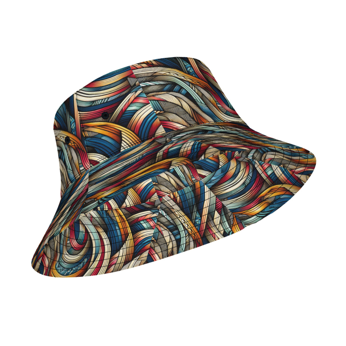 Abstract Double-Sided Unisex Polyester Bucket Hat