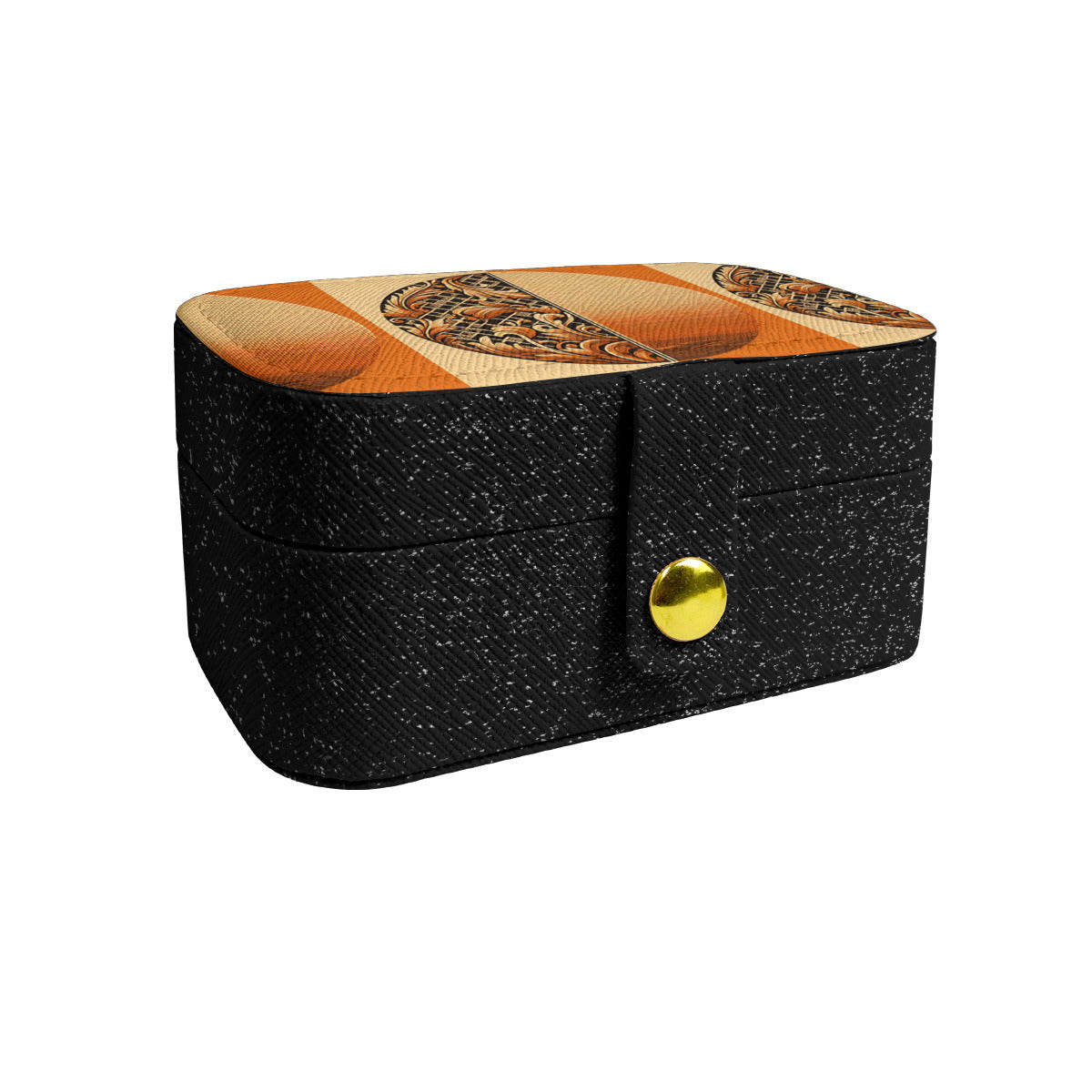 Orange Style Personalized Portable Jewelry Box