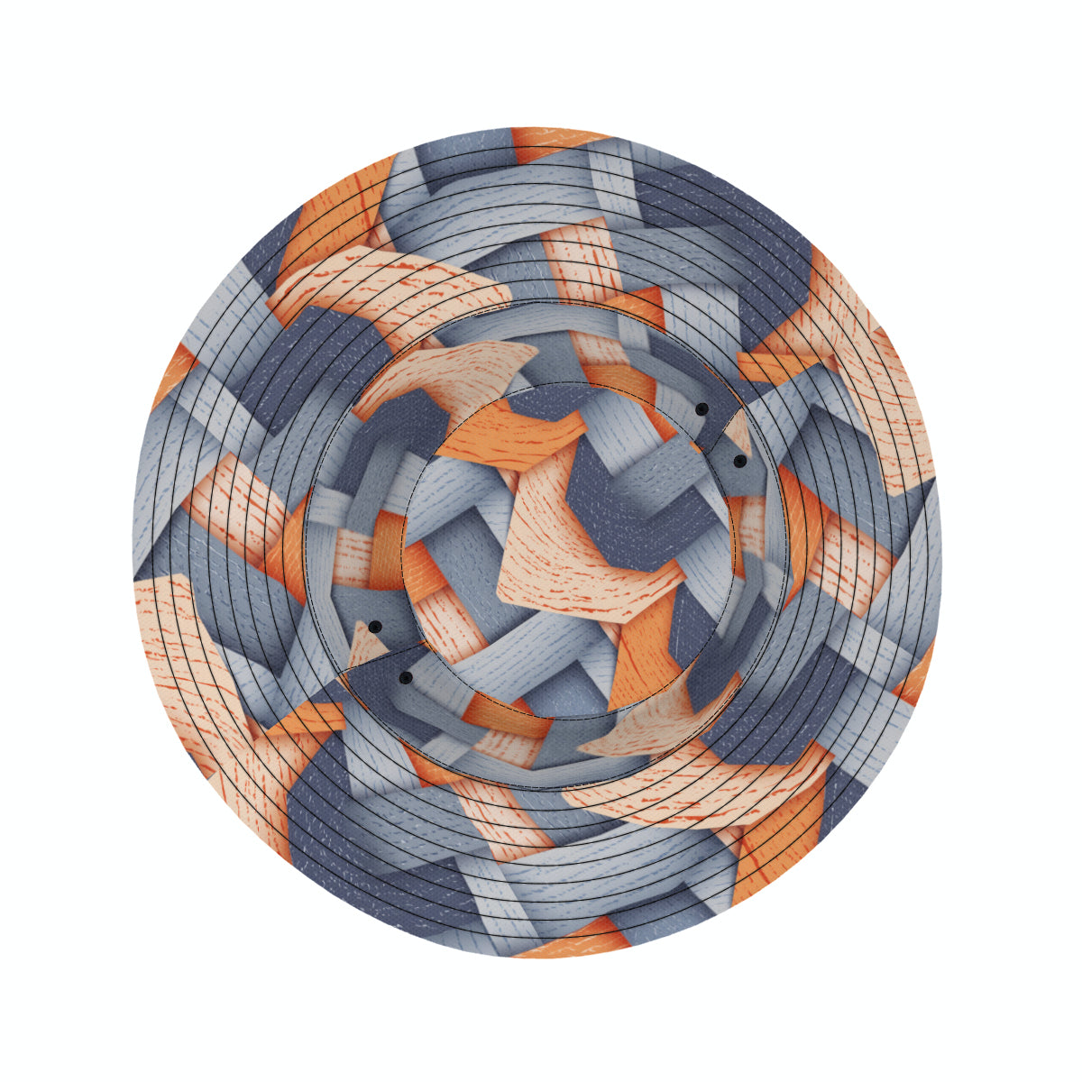 Abstract Denim Double-Sided Unisex Polyester Bucket Hat