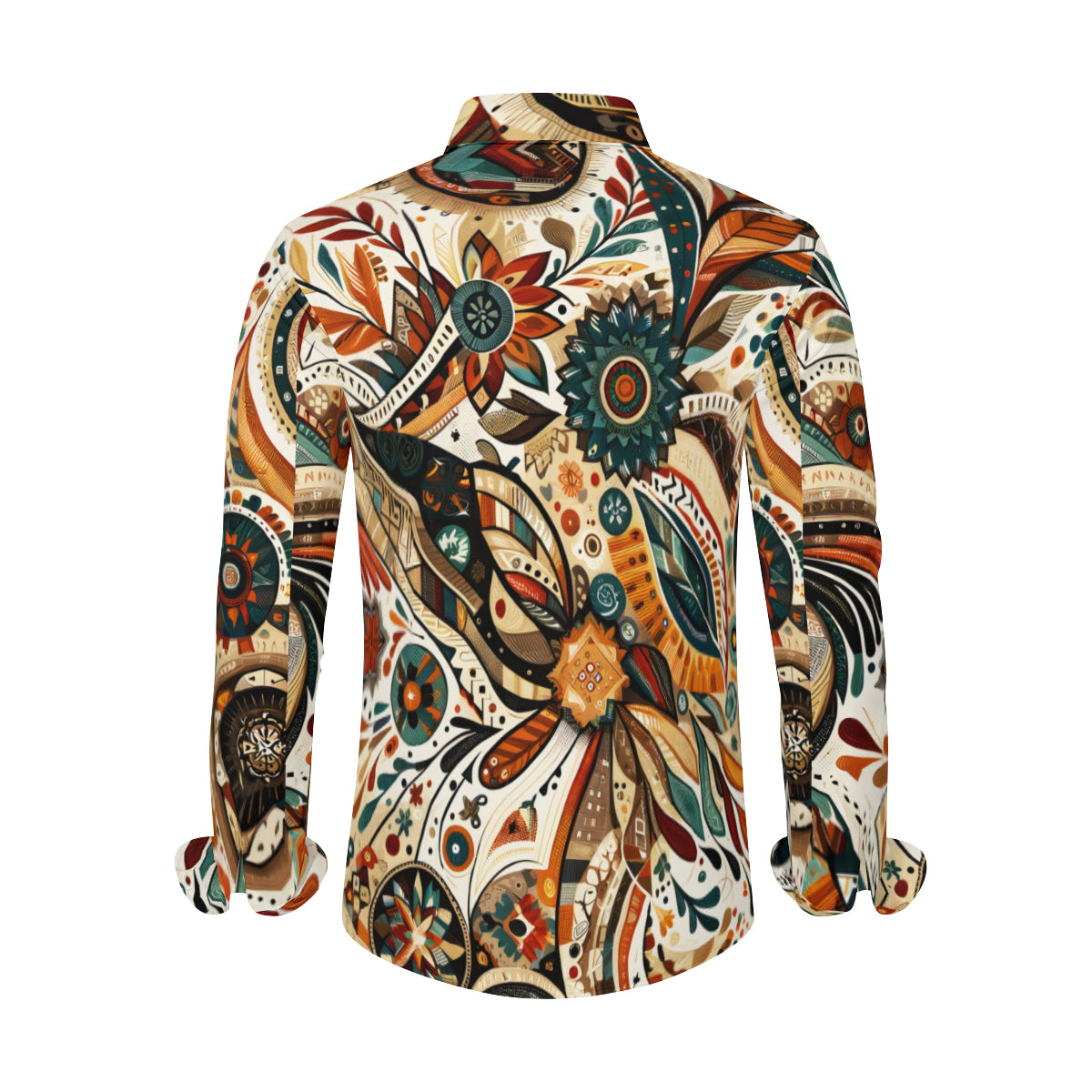 Abstract Design Long Sleeves Men's Shirt