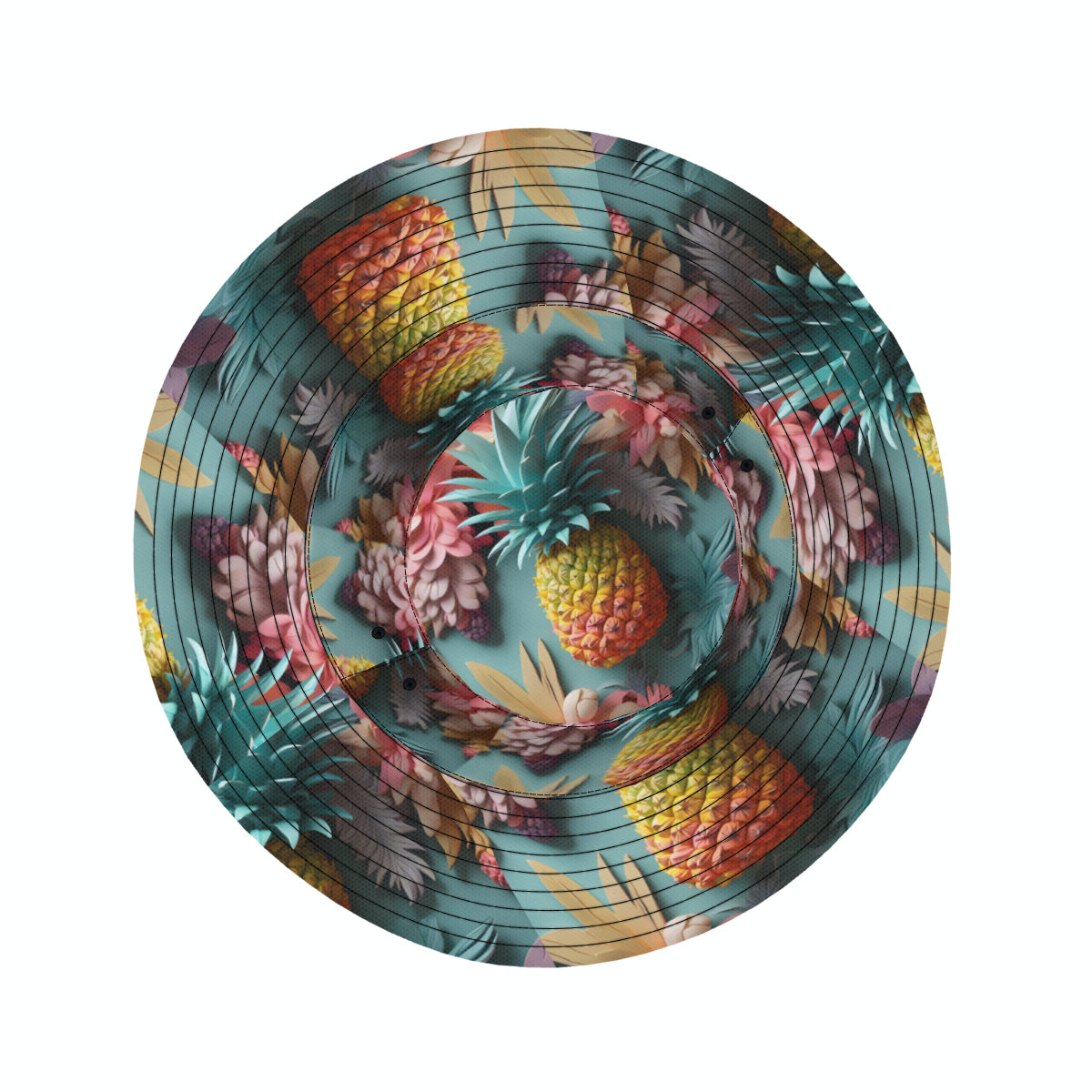 Pineapple Double-Sided Unisex Polyester Bucket Hat