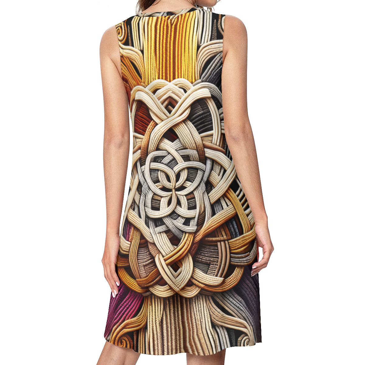 Interwoven Thread Design Women's Casual Dress | Polyester