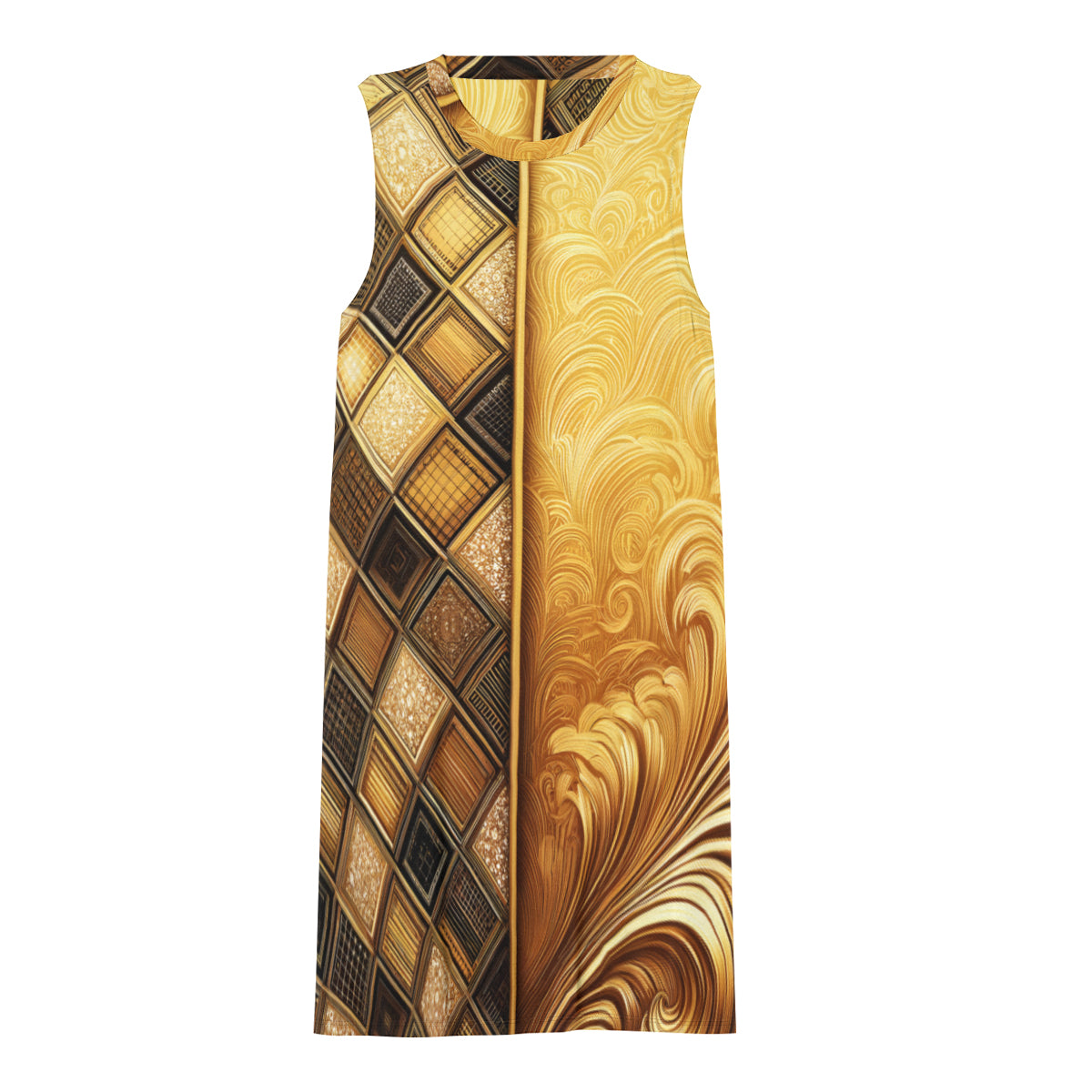 Golden Women's Casual Dress | Polyester