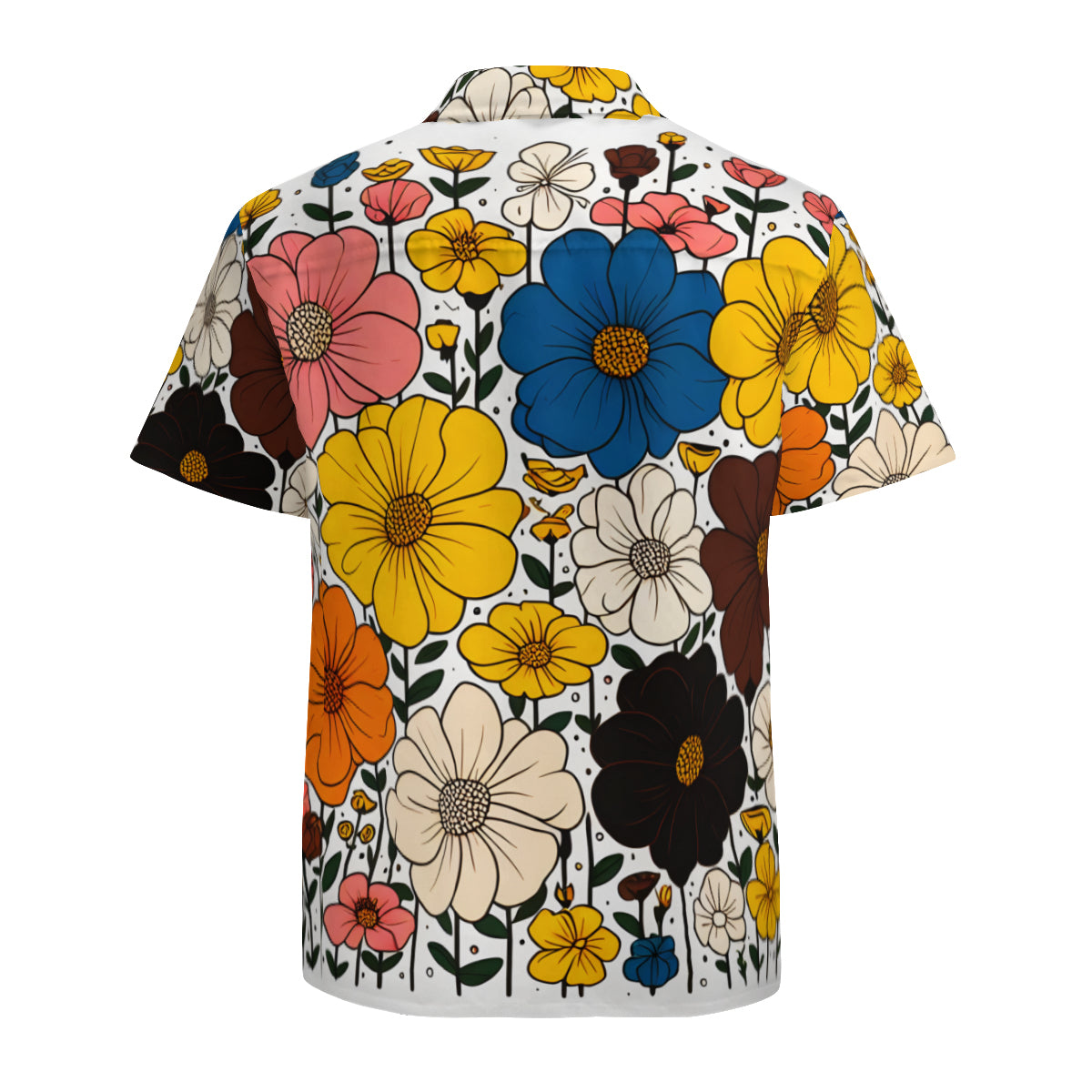 Metallic Leaf Art  Short Sleeves Men's Shirt