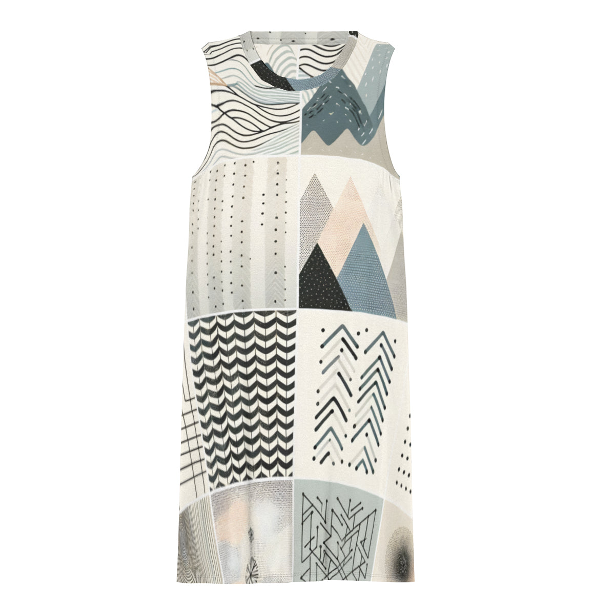 Minimalistic Floral Women's Casual Dress | Polyester