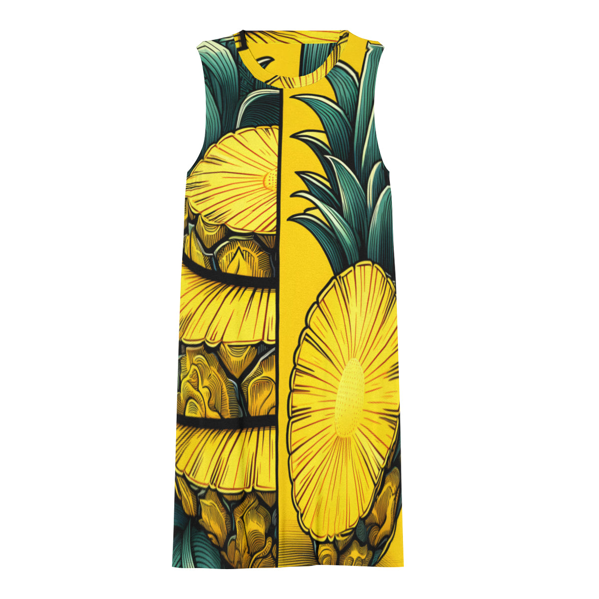 Pineapple Slices Women's Casual Dress | Polyester