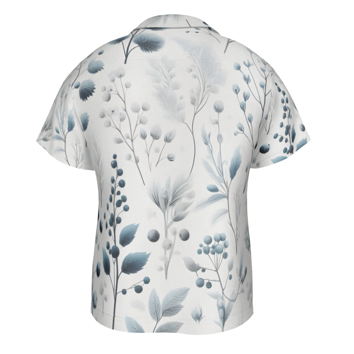 Minimalistic Floral Short Sleeves Men's Shirt