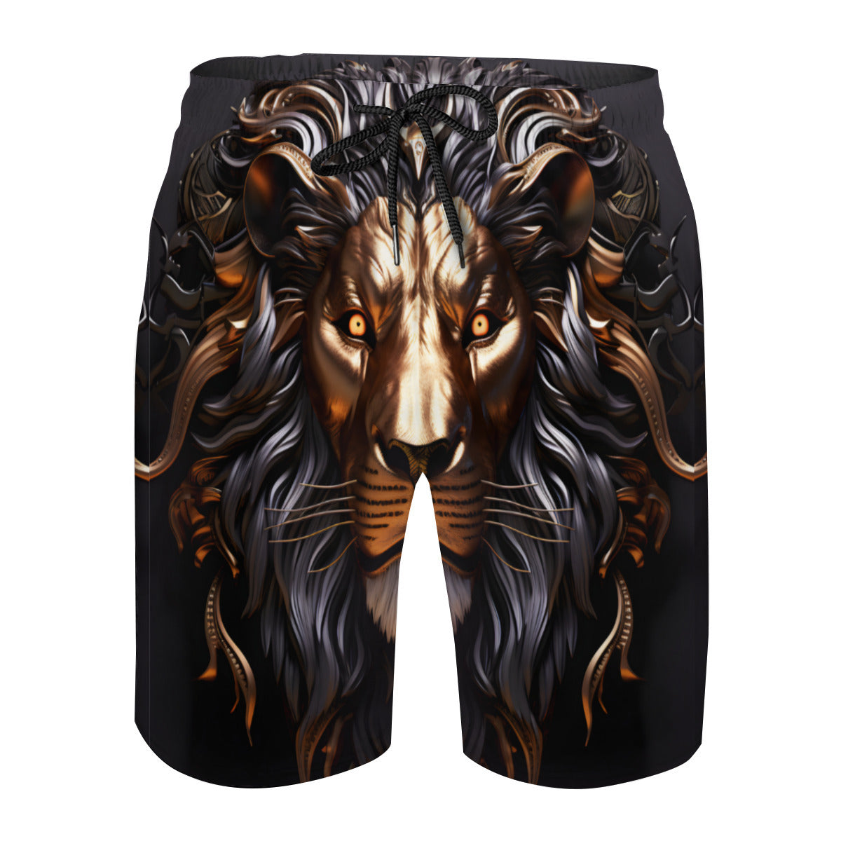 Lion Men's Beach Shorts (Not Mesh Lined) | Polyester