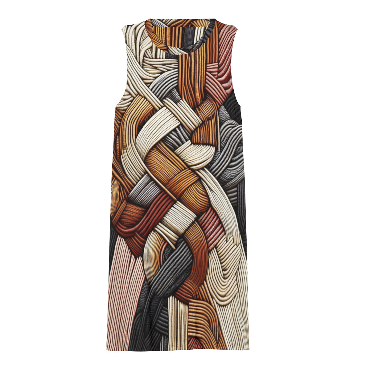Interwoven Pattern Women's Casual Dress | Polyester
