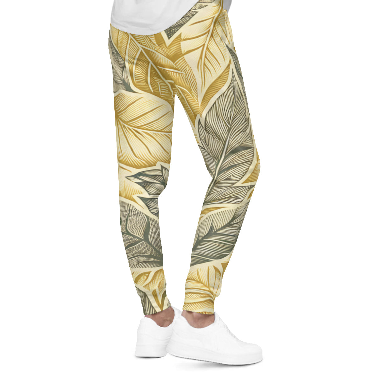 Golden Leaves Men's Adult Hoodie Set (Double-Layer Hood) | Health Fabric