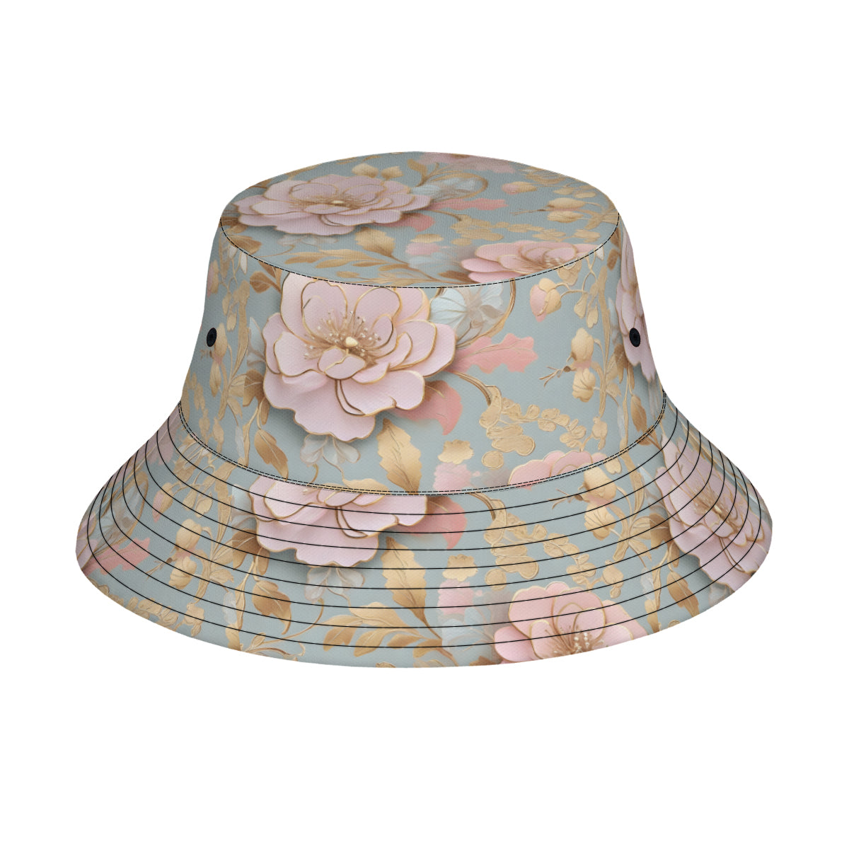 Floral Double-Sided Unisex Polyester Bucket Hat