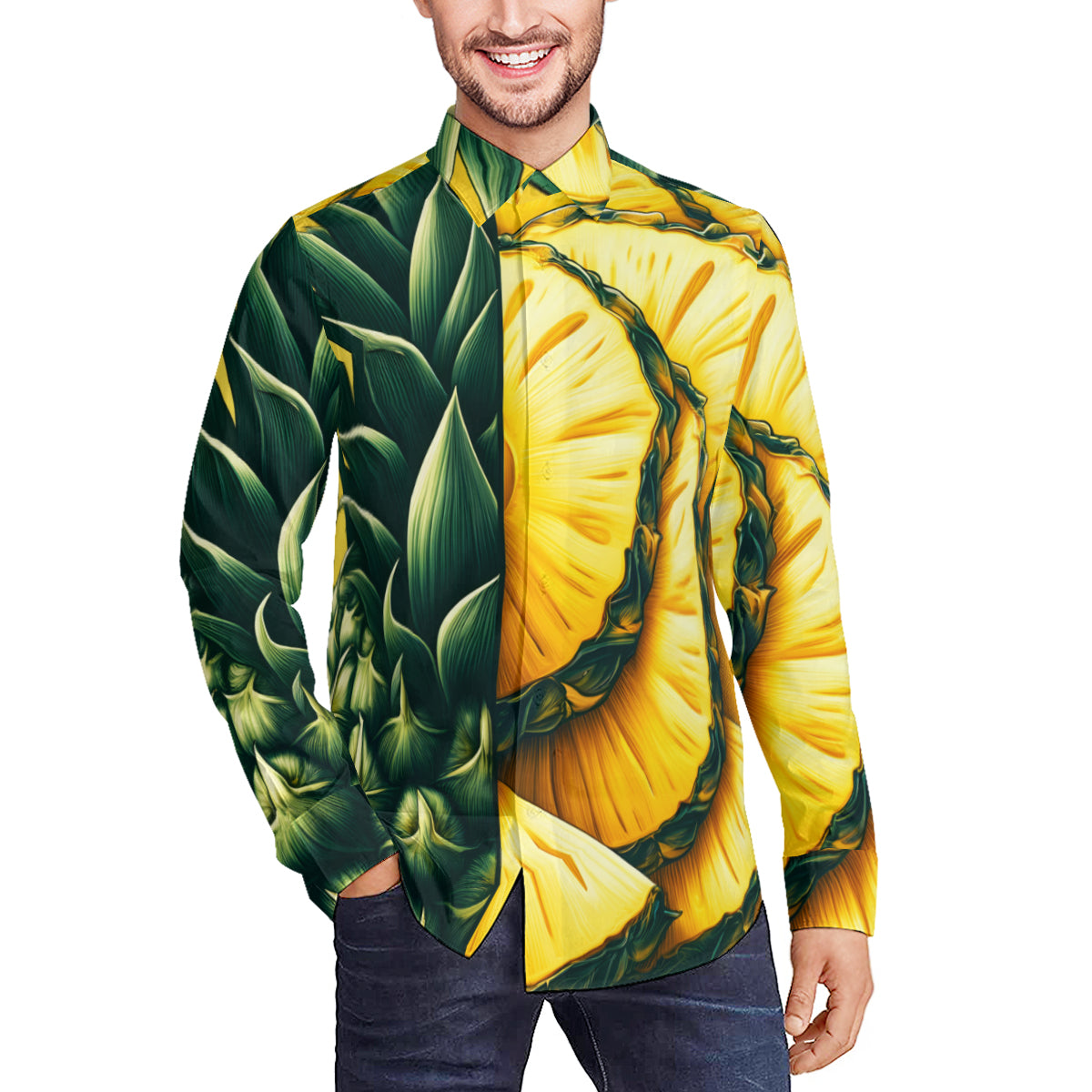 Pineapple Long Sleeves Men's Shirt