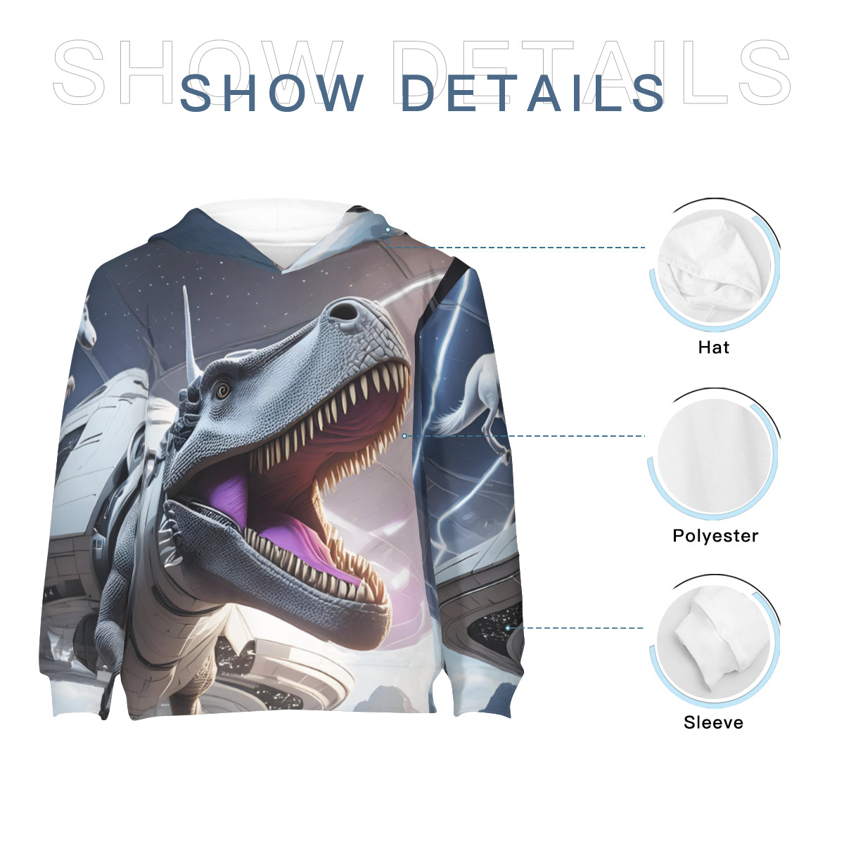 Dinosaur Children's Hoodies Sets｜Polyester