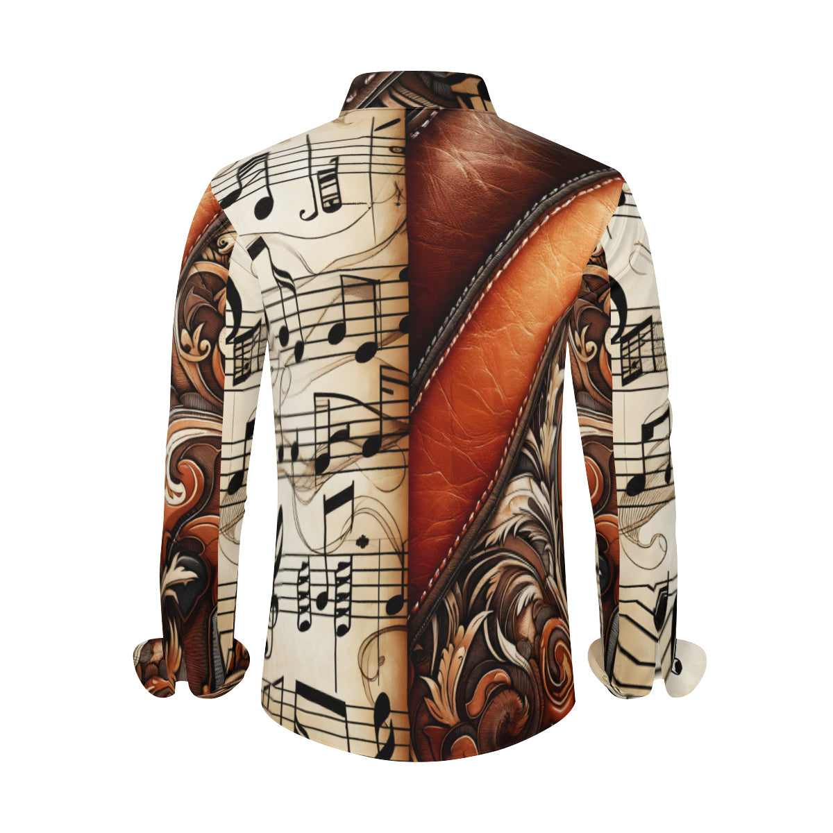 Musical Leather Harmony Long Sleeves Men's Shirt