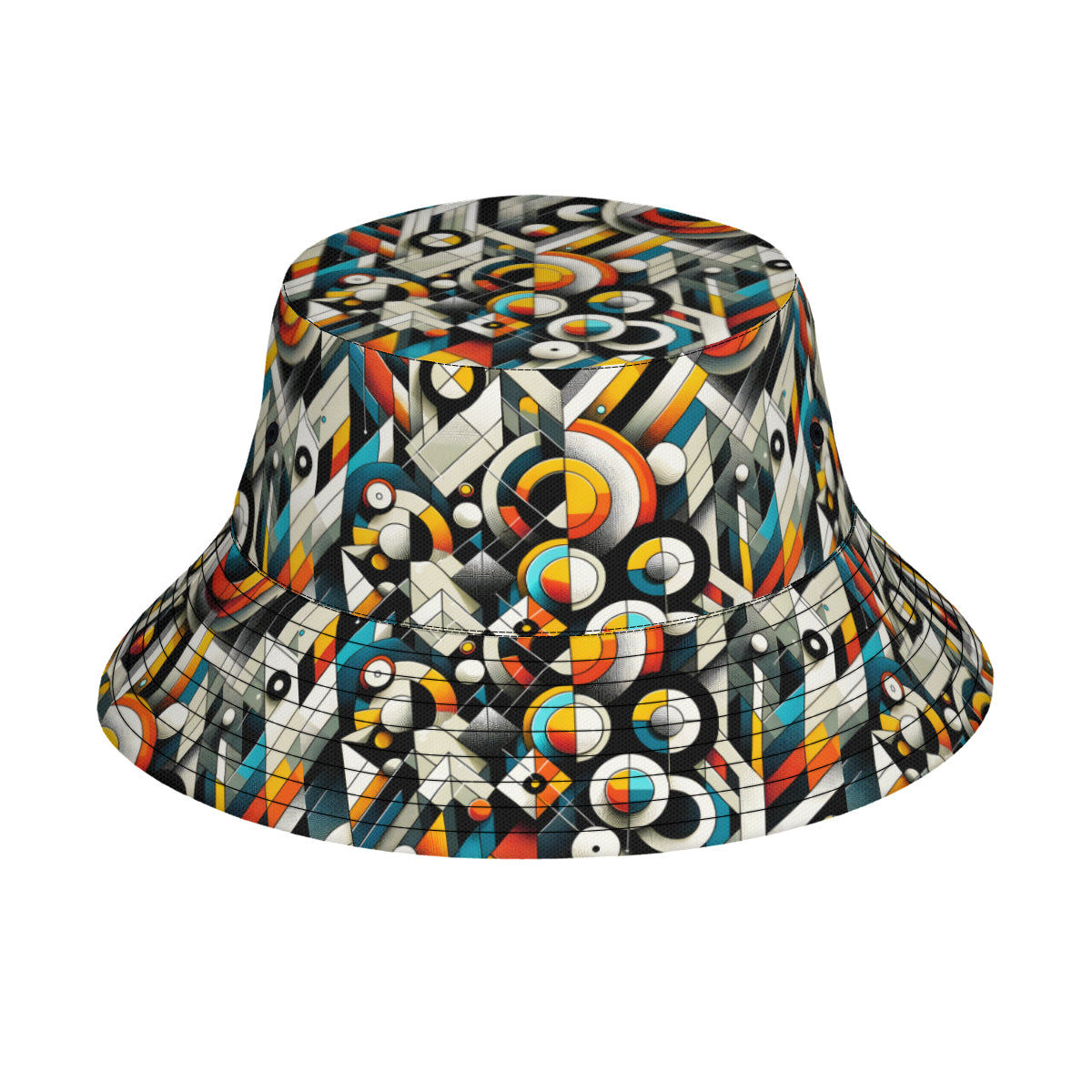 Abstract Double-Sided Unisex Polyester Bucket Hat