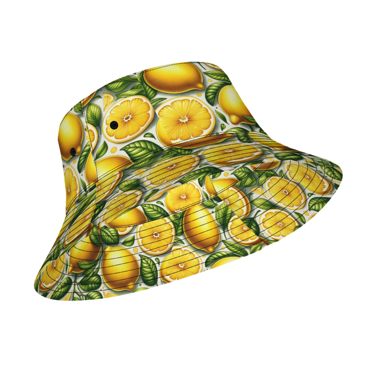 Vibrant Lemon Double-Sided Unisex Polyester Bucket Hat