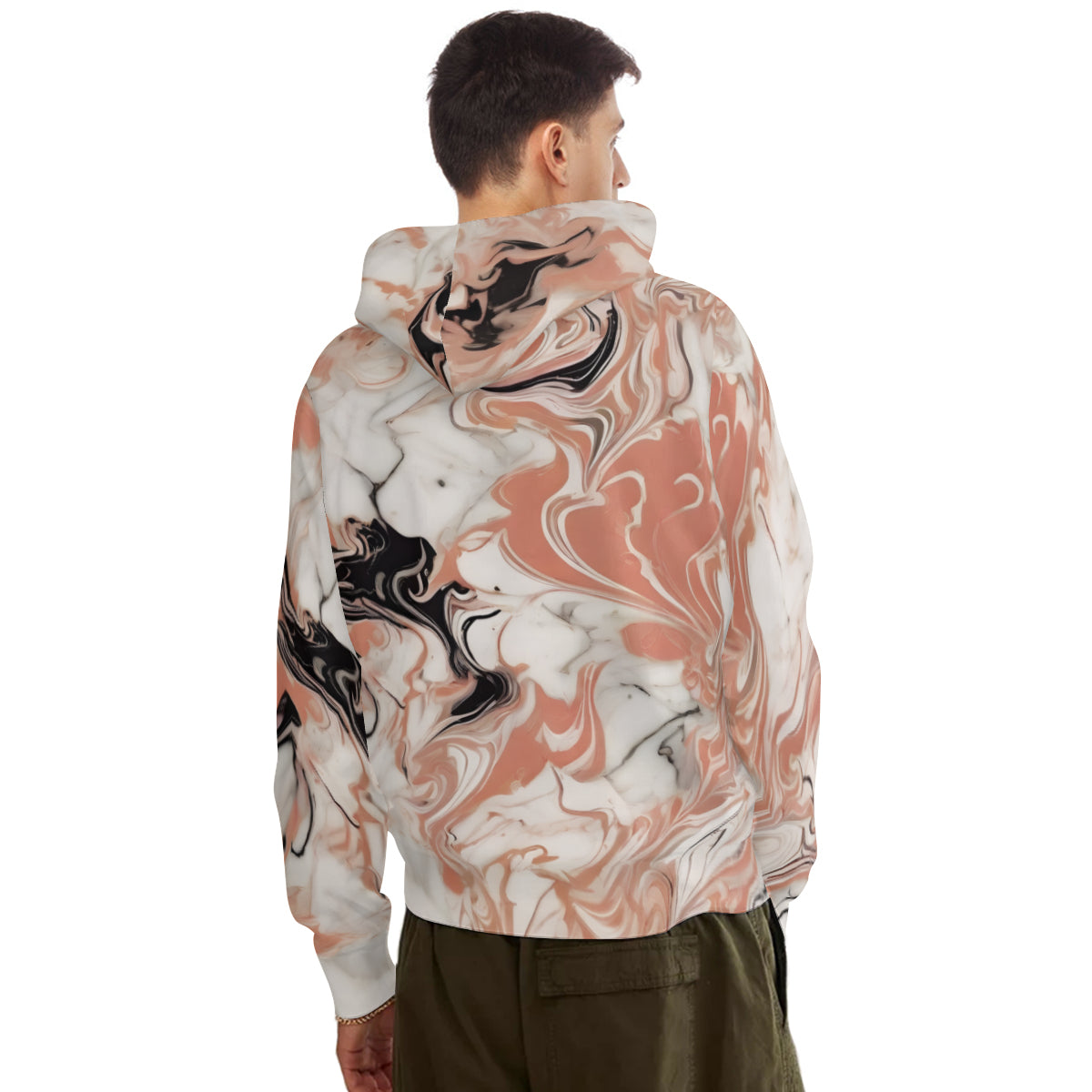 Marble Men's Adult Hoodie Set (Double-Layer Hood) | Health Fabric