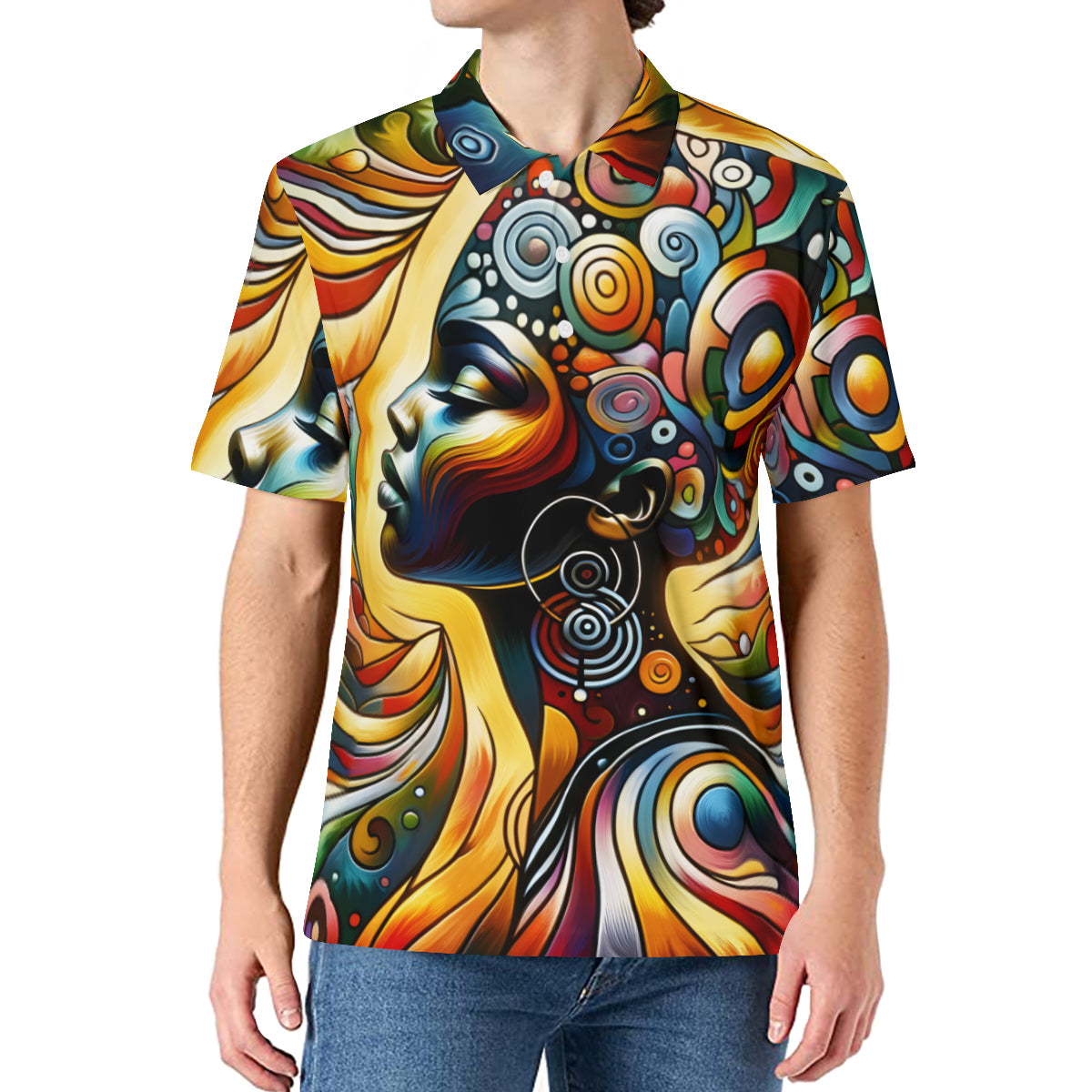 Afrocentric Men's Premium European Size POLO Shirt | 95% Polyester+5% Spandex