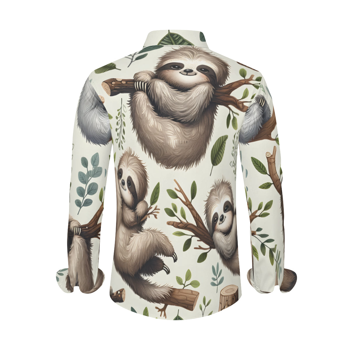 Sloth Men's Classic Long-Sleeved Shirt | Polyester