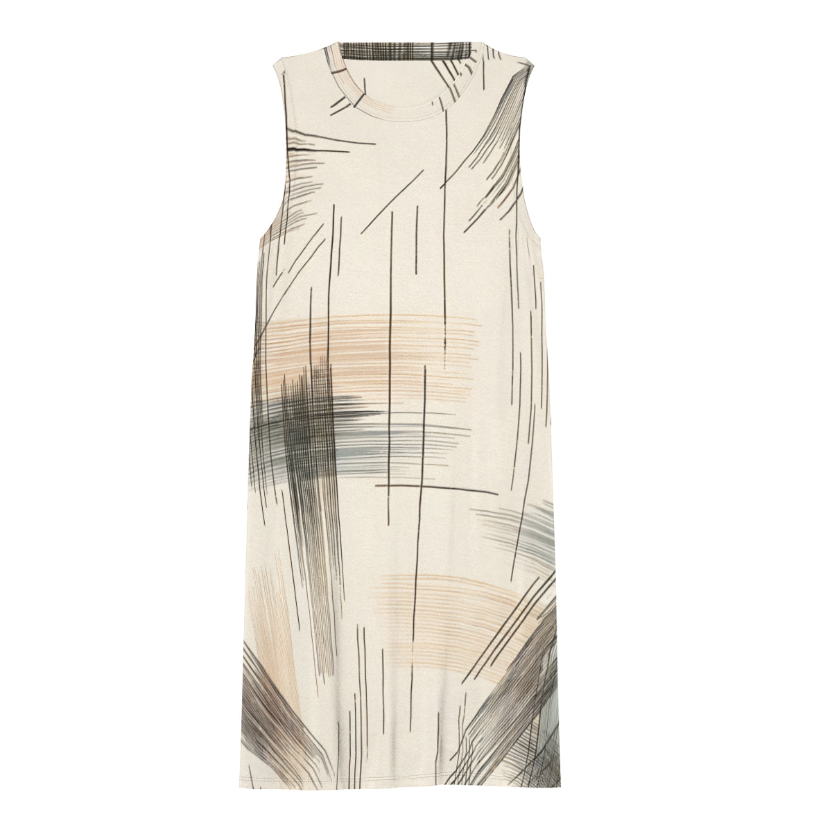 Minimalistic Abstract Women's Casual Dress | Polyester
