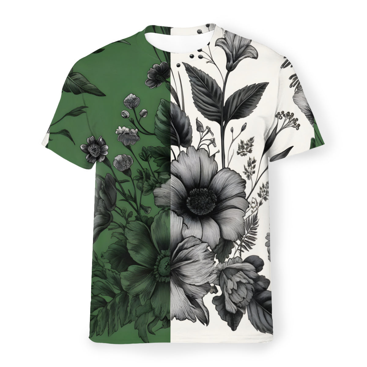 Botanical Men's Short-Sleeved Mesh Cloth T-Shirt｜Polyester